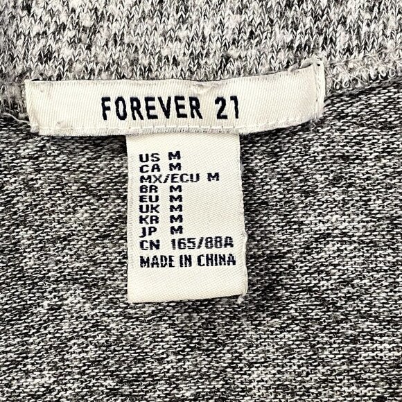 Forever 21 | Je T'aime Long Sleeve Top | Color: Light Gray | Medium - Picture 4 of 6